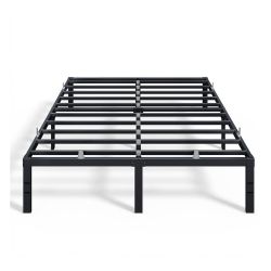 Queen Metal Bed Frame 14 Inches Tall, 1100 lb Weight Capacity Heavy-Duty Platform Bed, No Box Spring Needed, Under-Bed Storage, Mattress Retainers, Ea