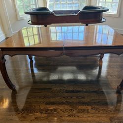 Beautiful French Asian Wood Dining Table