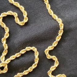 Yellow Gold Rope Chain 