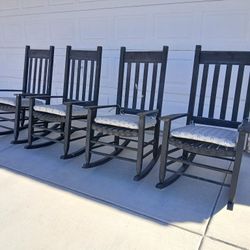 4pk Wooden Rocking Chairs