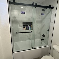 3/8 shower glass door