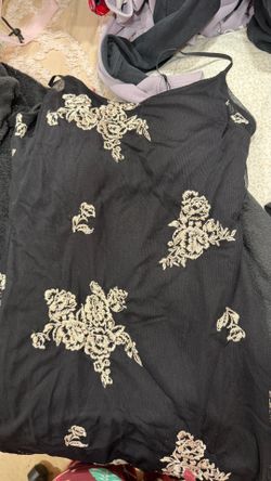 black with gold dress size small