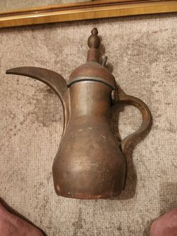 Solid Brass Middle Eastern Coffee Pot