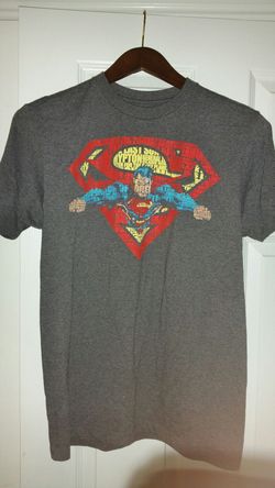 Brand New Superman Shirt Adult Sally or Youth XL
