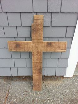 Large rustic reclaimed cross