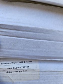 3 x12 High Quality MarbleTiles- Glarious White Brushed