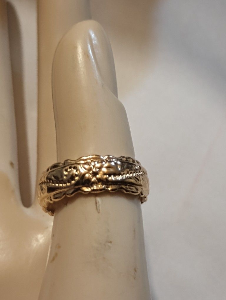 Gold Plated Wedding Band Over Stainless Steel