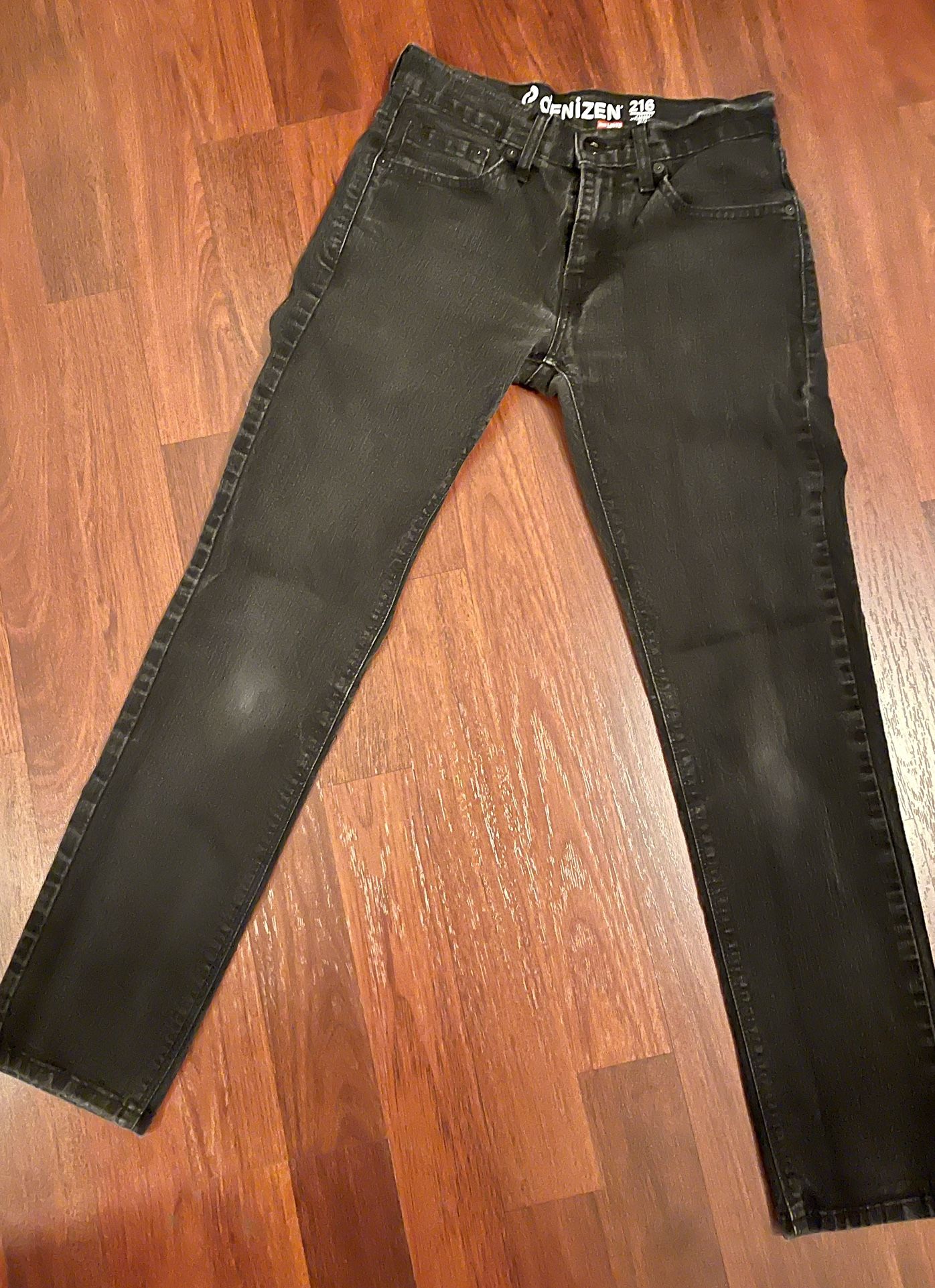Levi’s Denizen 216 Skinny Fit Black Men’s Stone Washed Jeans 28x30
