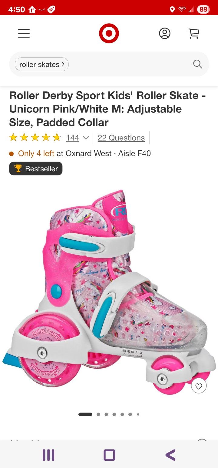 Girls Skates Medium (11J-2)