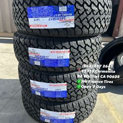 245/65R17 Atlander A/T Set of Tires Installed and Balanced Set de Llantas Nuevas Instaladas y Balanceadas