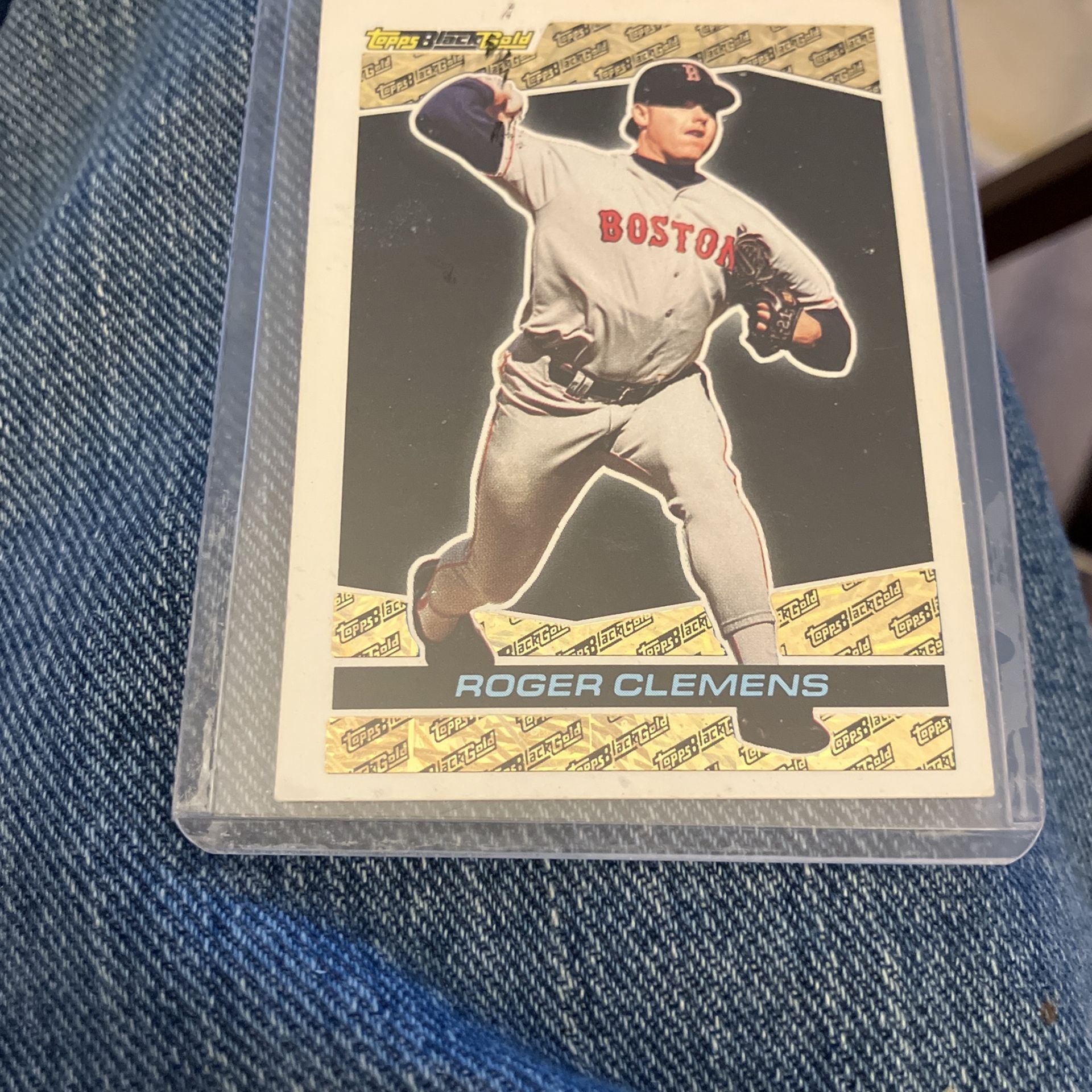 Roger Clemens 1993 Topps black and gold baseball card number 27
