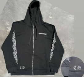 Chrome hearts pink dagger zip up hoodie