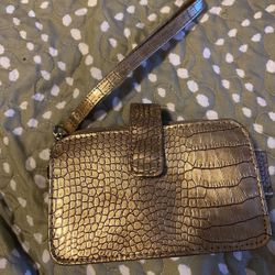 Vintage Small Gold Wristlet / Clutch Purse