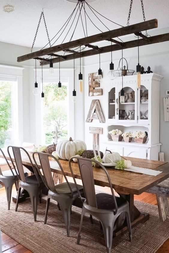 Indoors And Outdoors Farmhouse Tables.