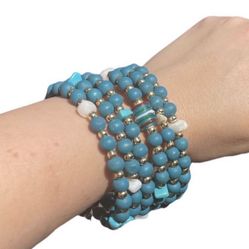 Women’s Jewelry - Turquoise Color Bangle / Cuff Bracelet