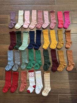 Little Stocking Co Lot of 33 Knee High Style Socks size 1.5-3 years
