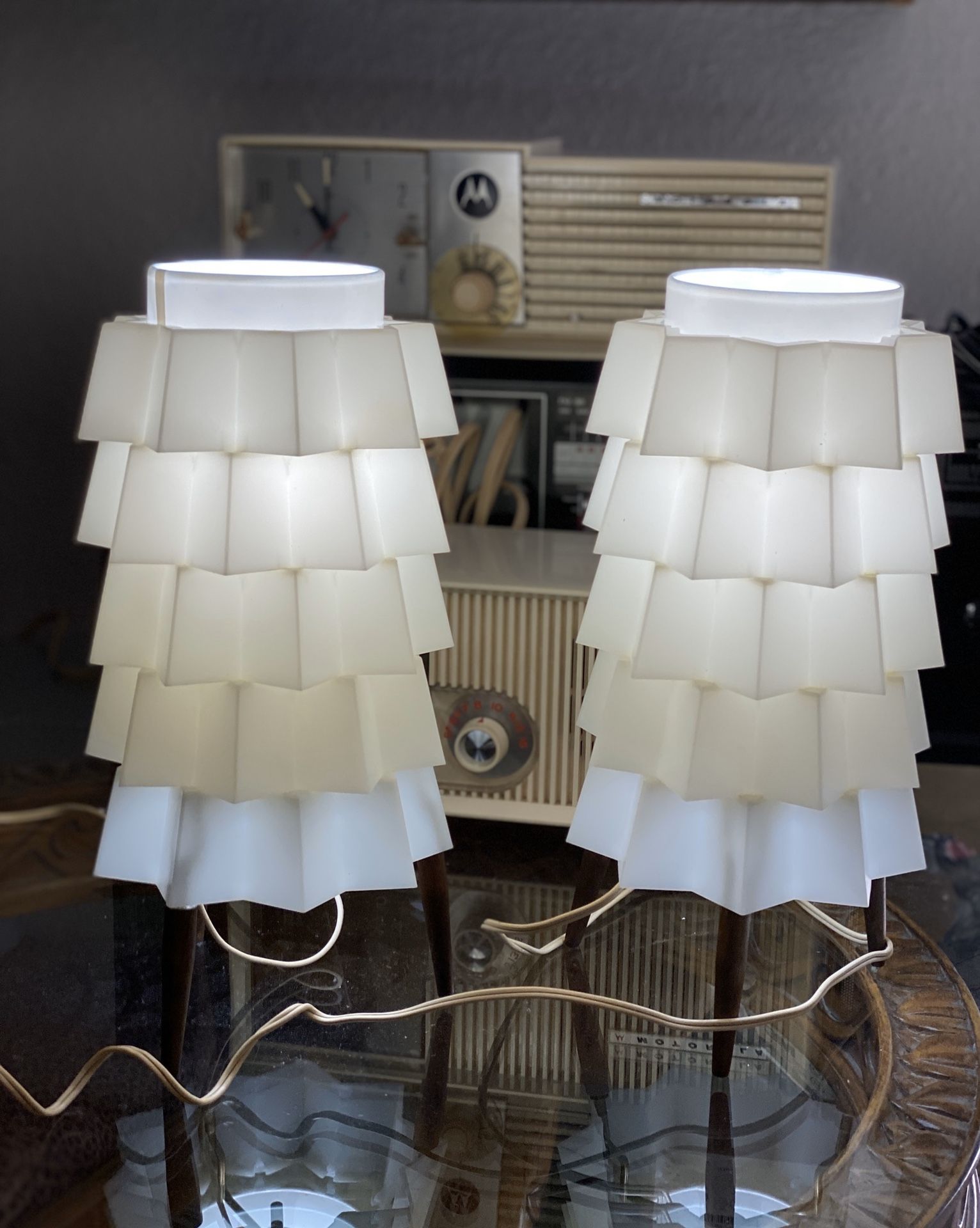 Vintage Mid Century Art Deco Lamps - Both Lamps Work