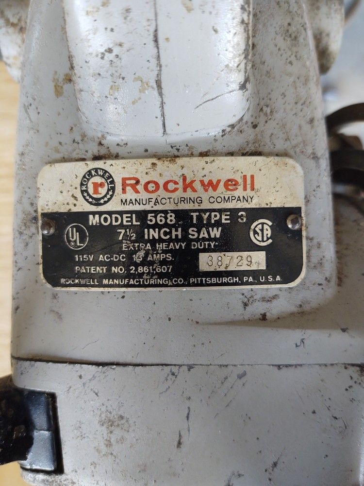 Rockwell Worm Circular Saw - 568