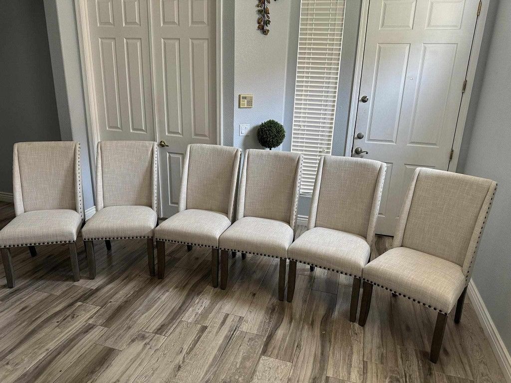 BRAND NEW IN BOXES 📦 Six Beautiful Wingback Dining Chairs 