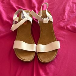 White Strap Wedge 