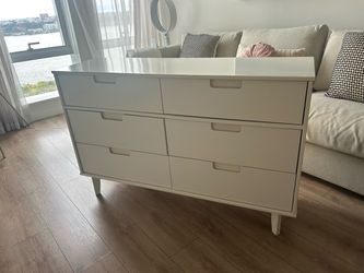 White 6-Drawer Double Dresser