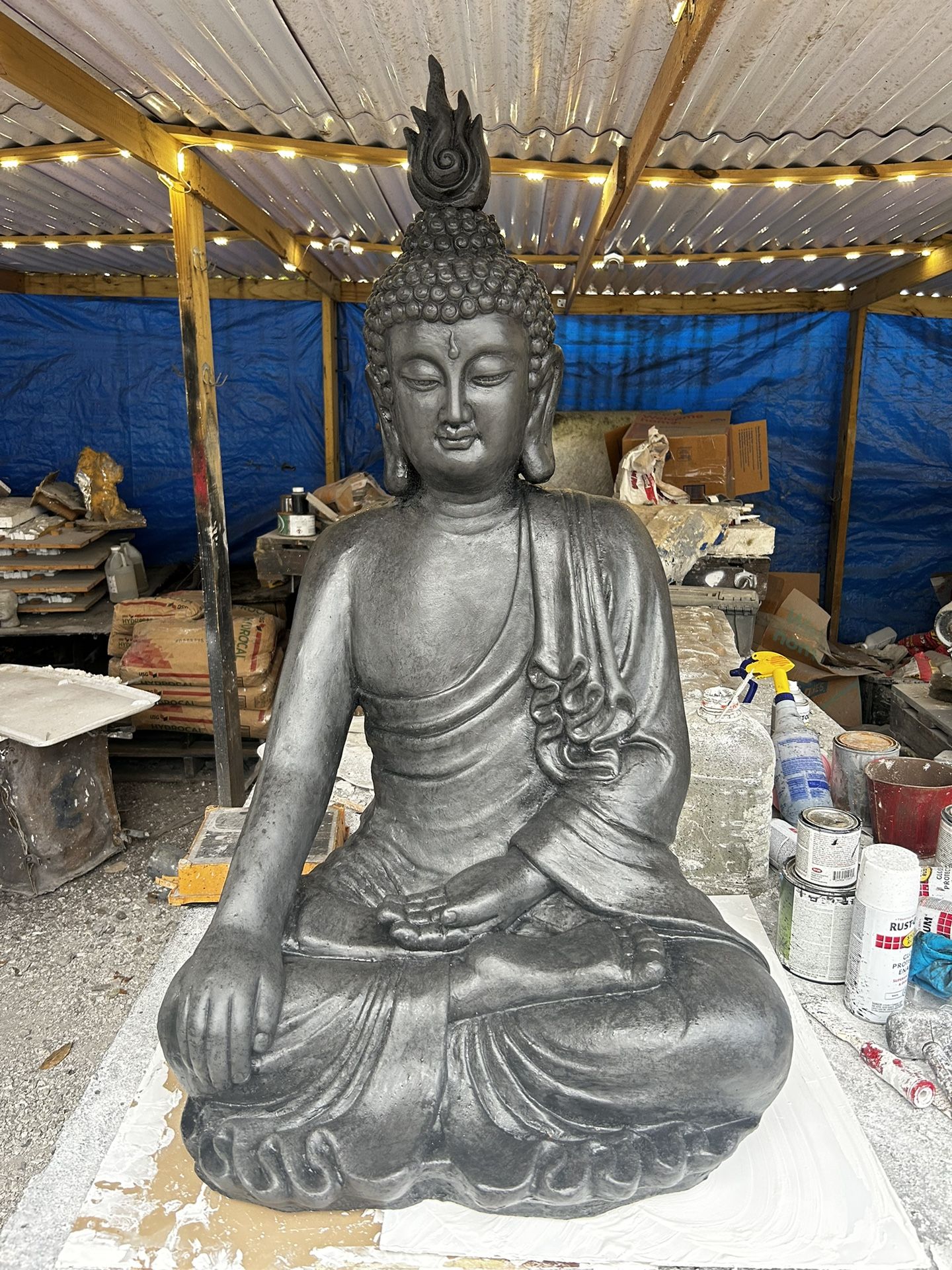 4ft Tall Big Buddha Light Weight Weather Proof Statue Brand New Made By Us Here In The USA