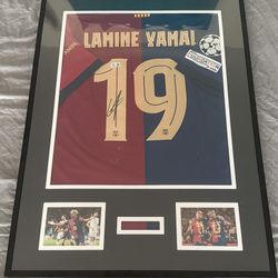 Authentic Signed Lamine Yamal Jersey Beckett Witness COA