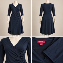 Merona Black Wrap-Style Dress – Small