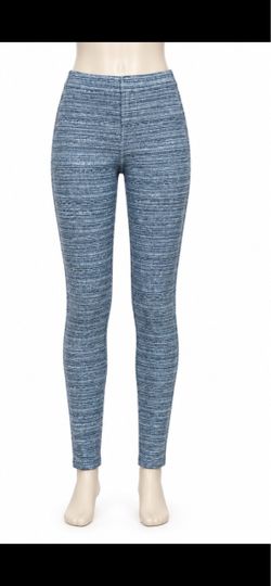 Athletes woman’s Blue Marled Stripe Leggings