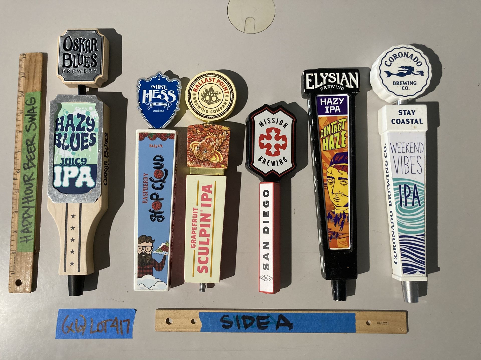 🌟 X6 Beer Tap Handle Lot Elysian Sculpin Mission Coronado Mike Hess Oskar Etc 