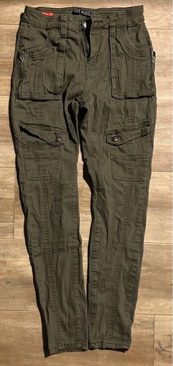 Green skinny jeans