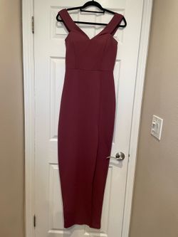 Prom / ball gown wine color long dress