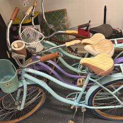 Four bicycles for sale
