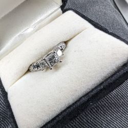 14k White Gold 1 Carat TW Diamond Lois Hill Engagement Ring 
