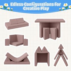 Pink Kids Play Couch 