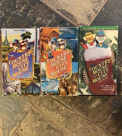 Vintage Country Mouse City Mouse VHS videos lot of 3