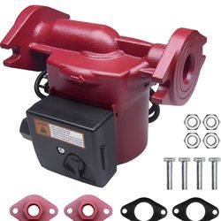 Circulator Pump 3-Speed, 115V, 1/25HP, Compatible with Grundfos UPS15-58FC, Nonsubmersible Circulation Pump, Super Brute Circulator