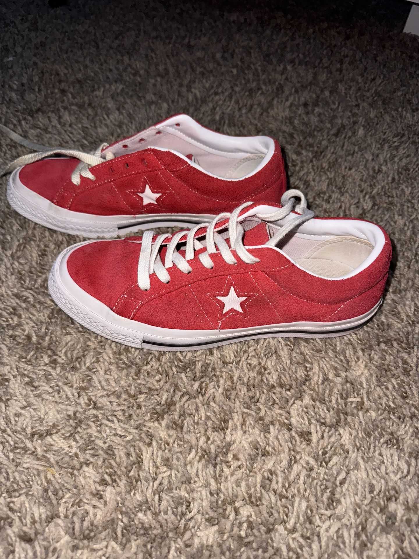 Converse One Star Ox In Red Suede 