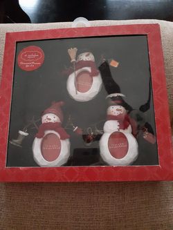 Snowmen picture ornaments