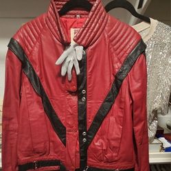 Halloween Costume Real Sheel Mates Thriller Style Leather Jacket