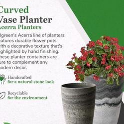 P110#7 $25  Algreen Acerra  Patio Vase Garden Flower Plant Planter Pot, Marble Print
