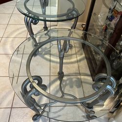 Glass End Tables (2)