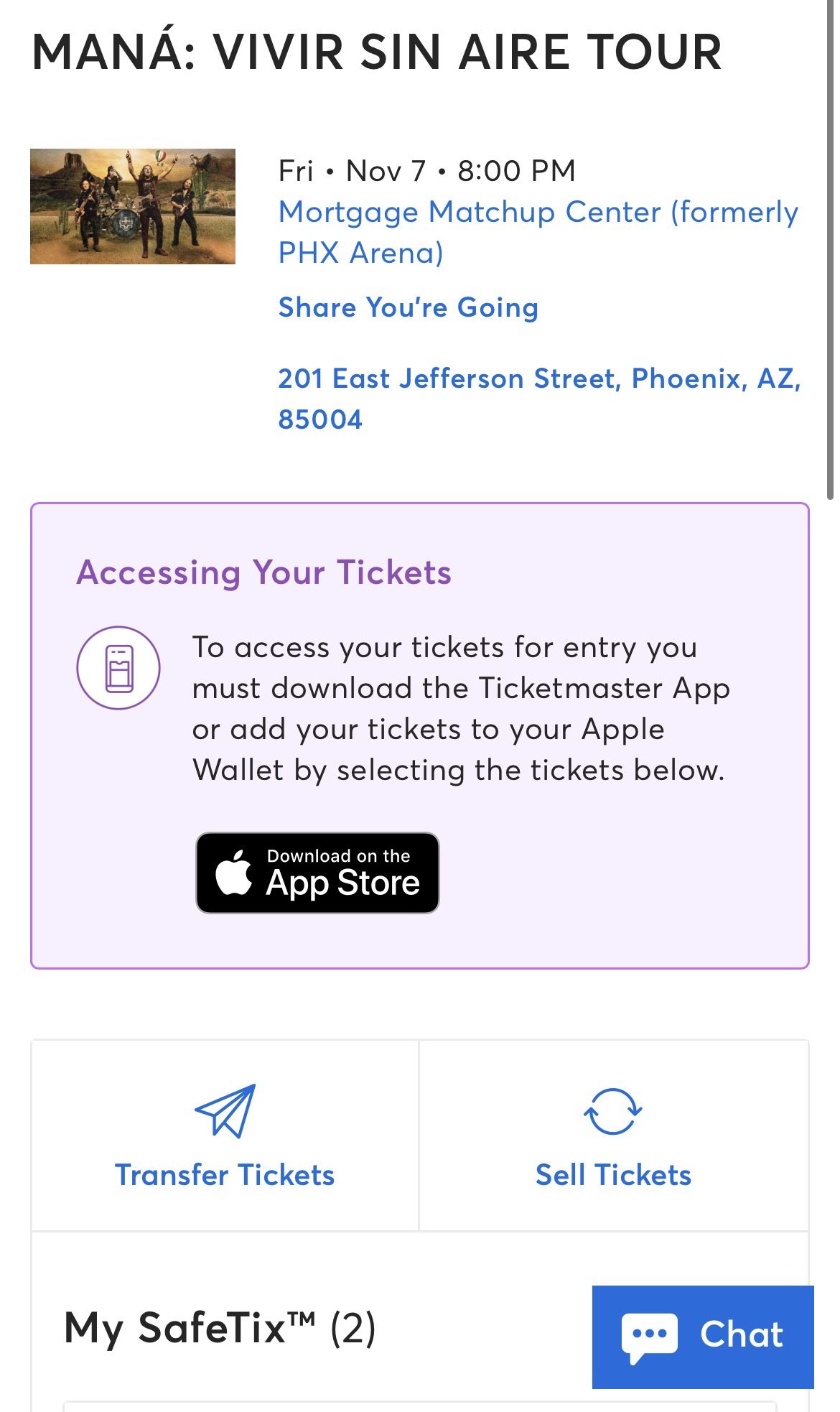 Mana Tickets for 11.7.2025