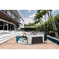 DayDream Ensemble 3500S 7-Person 35-Jet Plug&Play Hot Tub w/steps, handrail and coverlifter & LED package