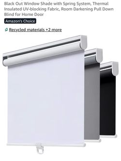 Blackout Roller Window Shade with Spring System