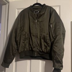 Olive Bomber Jackets Juniors L