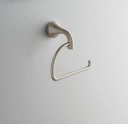 Eva European Single Post Toilet Paper Holder in Brushed Nickel