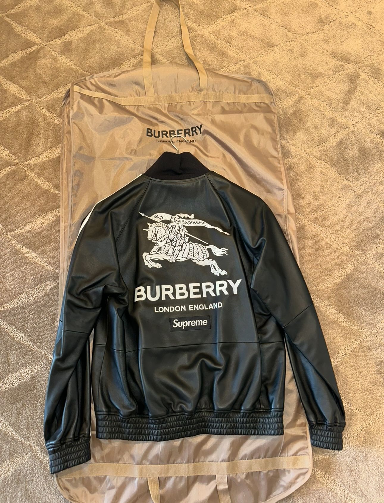 Supreme X Burberry Leather Jacket