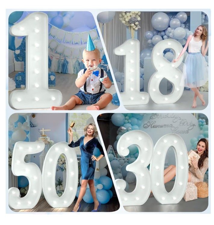4-ft Tall Light-Up Marquee Numbers "21"
