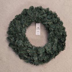New 24 Inch Wreath Christmas Indoor Outdoor Decorative Bloom Room Pine Essentials